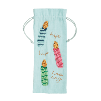 Mud Pie Beaded Birthday Wine Bags