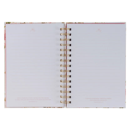 Pink Floral His Grace 2 Cor. 12:9 Spiral Journal