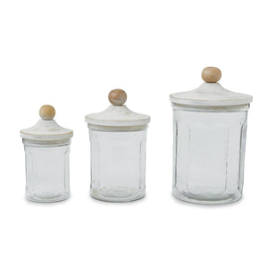 Mud Pie Glass Canister Set