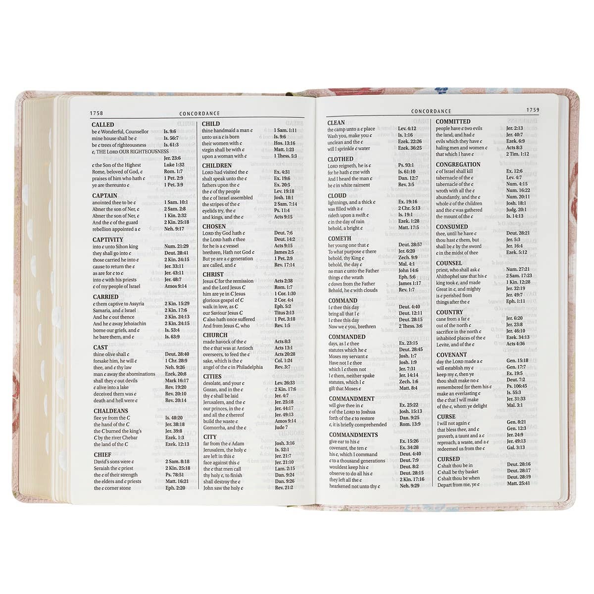 Floral Giant Print Standard-size Faux Leather KJV Bible