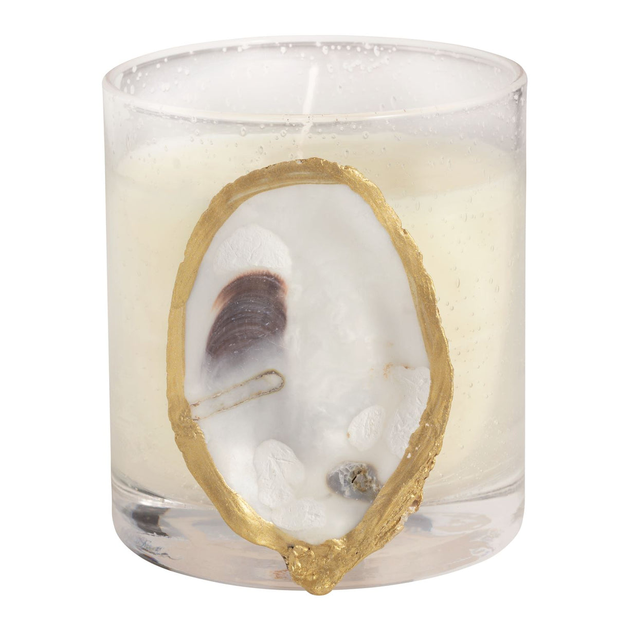 Mud Pie Bubble Glass Oyster Candle