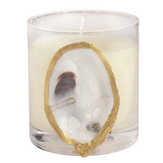 Mud Pie Bubble Glass Oyster Candle