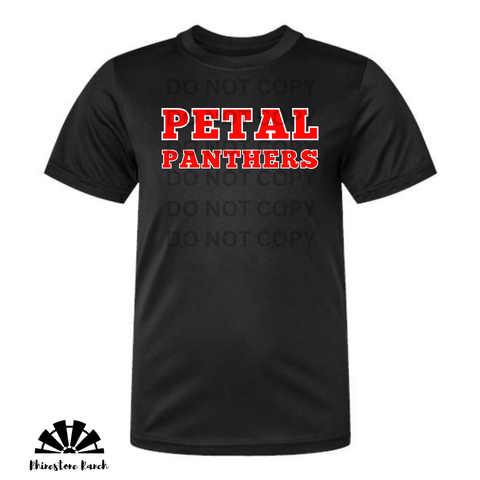 Black Petal Panthers Athletic Block Drifit