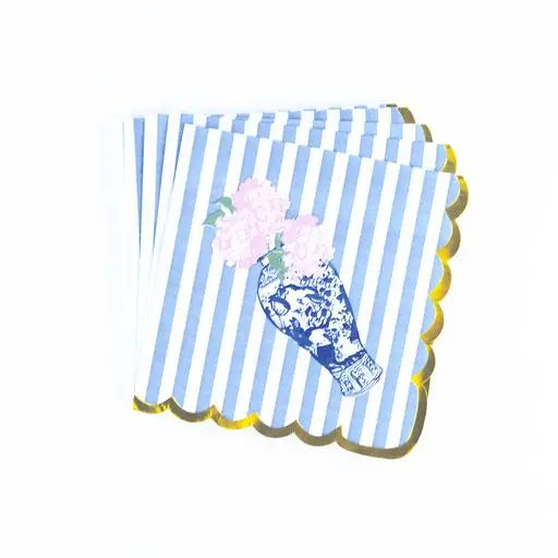 Ginger Jar Rose Paper Beverage Napkin Pack