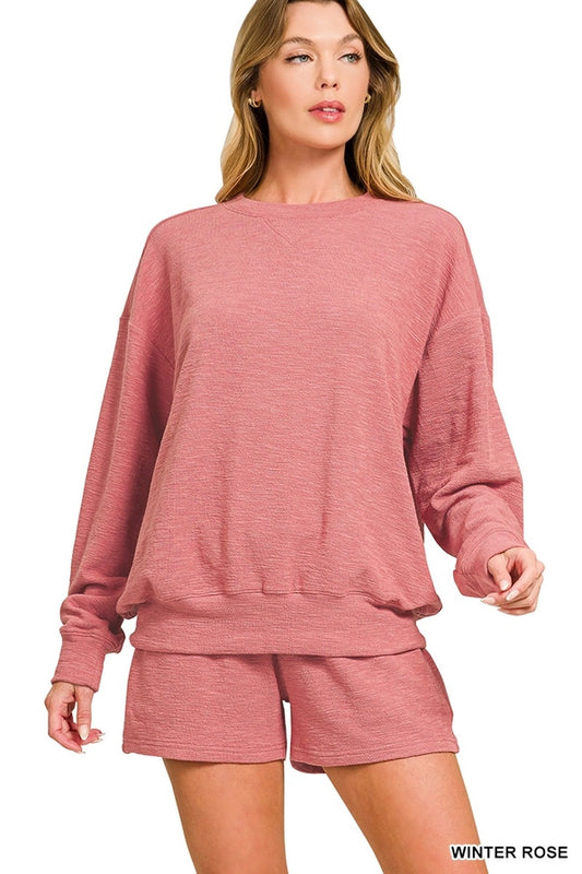 Winter Rose Olivia Pullover & Short Set