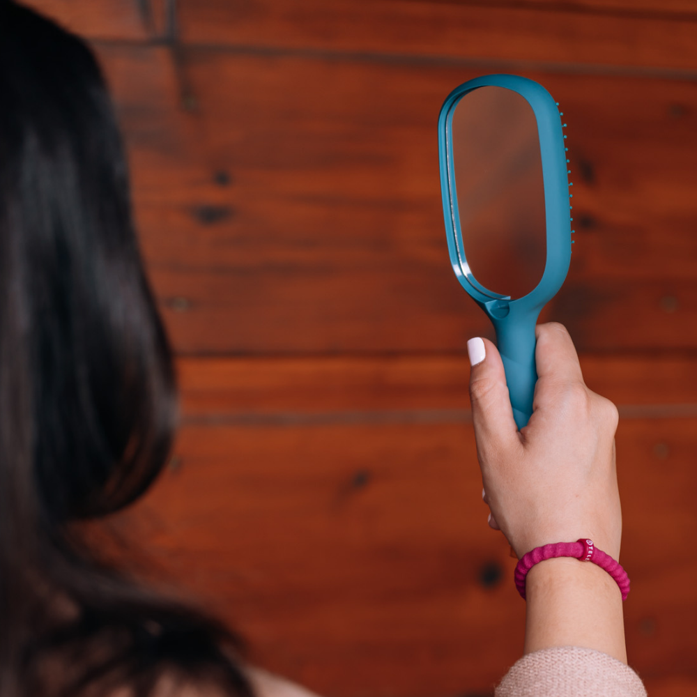 TELETIE Detangler Hair Brush for Thick Hair | Teal With It