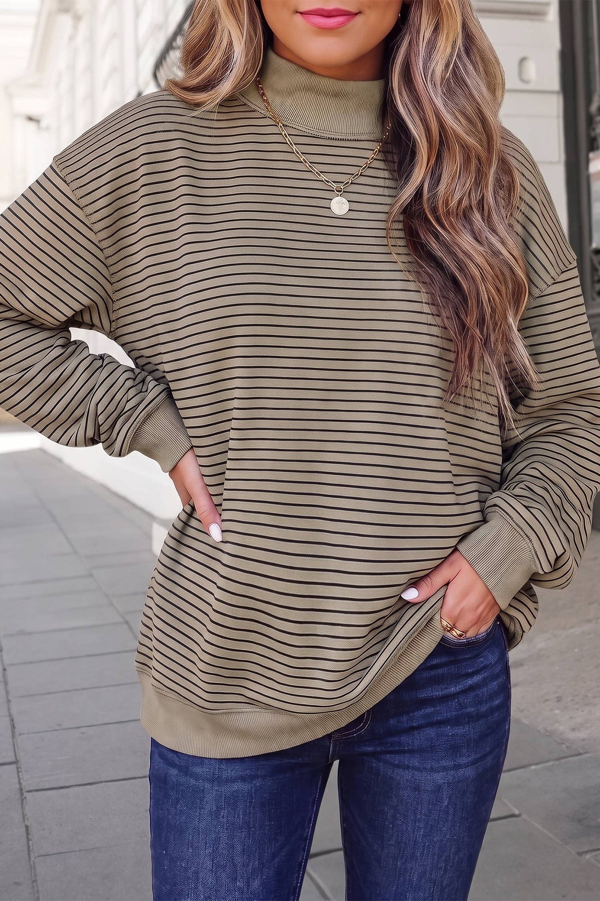 Caroline Striped Sweatshirt