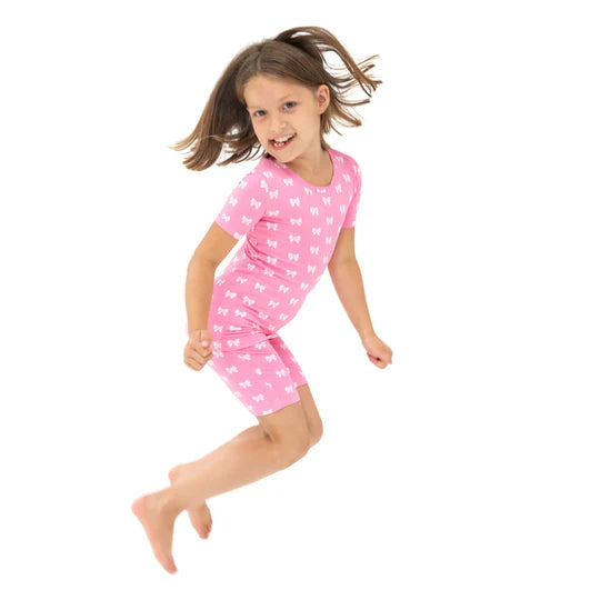 Angel Dear Pink Bows Loungewear Short Set