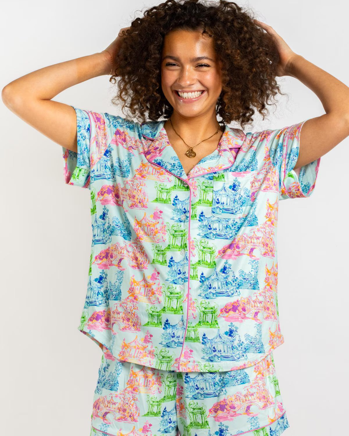 Maya Button Up Sleep Shirt