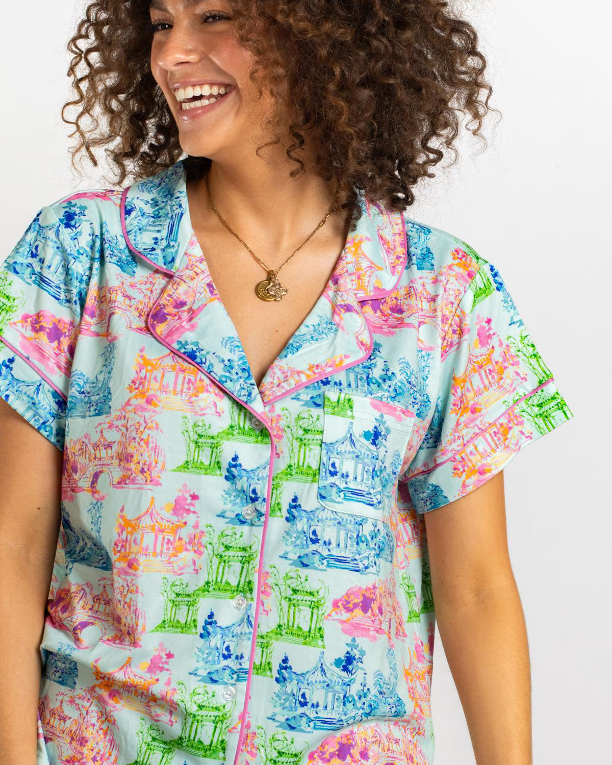 Maya Button Up Sleep Shirt