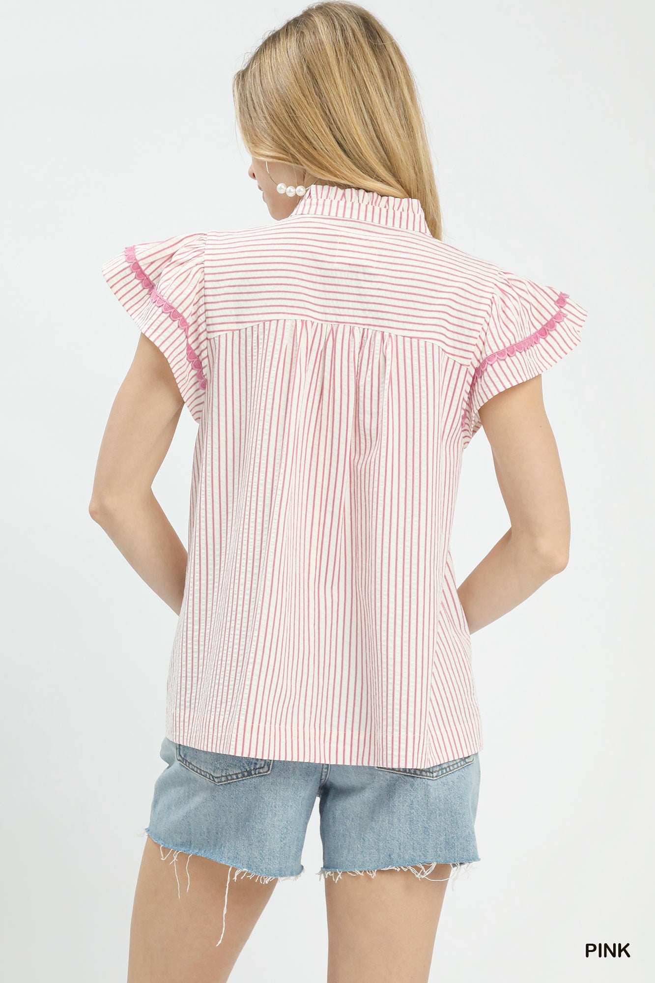 Charming Days Stripe Ruffle Top