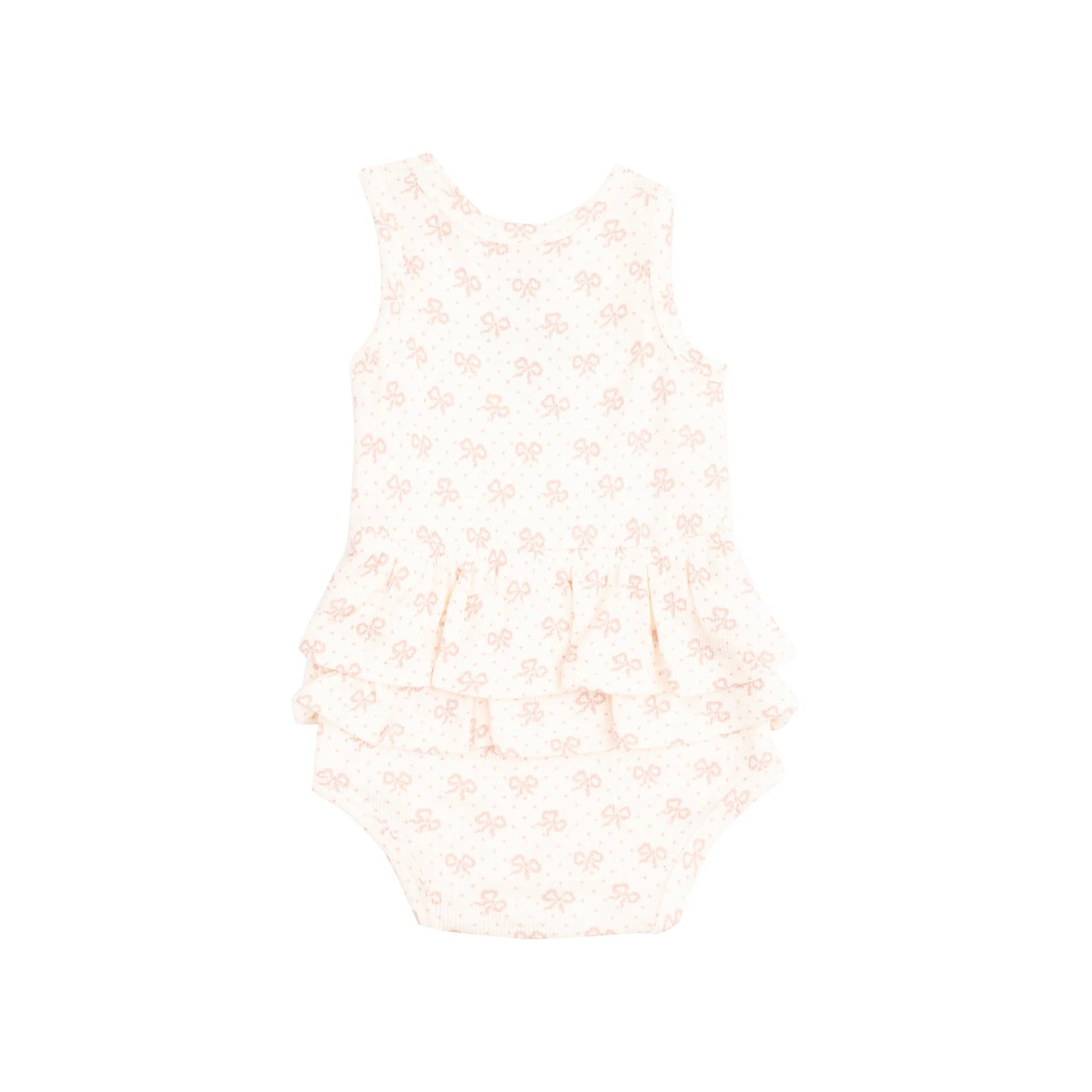 Angel Dear Vintage Mini Bows Ruffle Tank Bubble