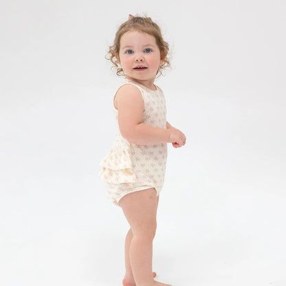 Angel Dear Vintage Mini Bows Ruffle Tank Bubble