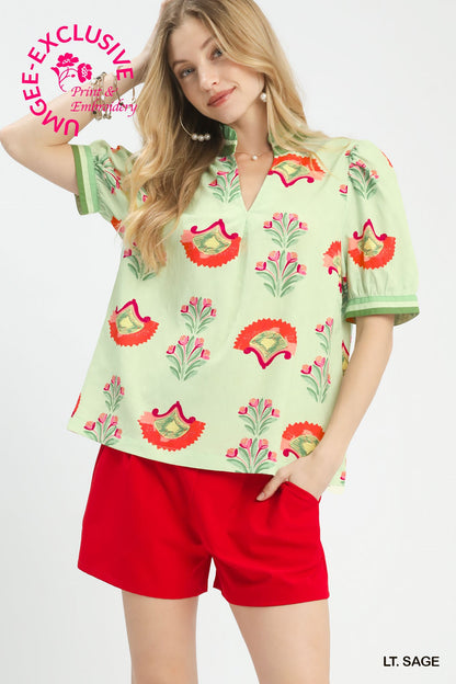Light Sage Sweet Meadow Top