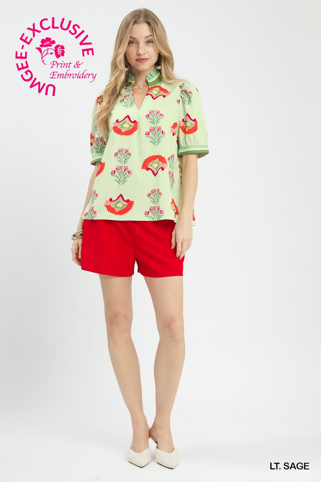 Light Sage Sweet Meadow Top
