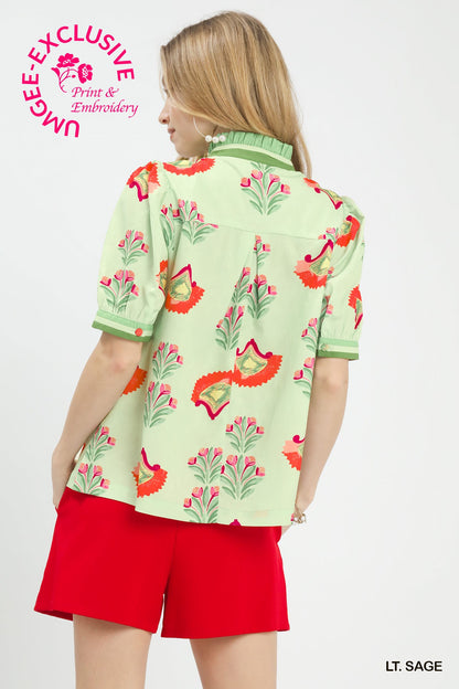 Light Sage Sweet Meadow Top