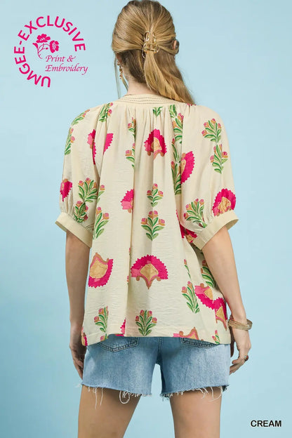 Cream Garden Party Top