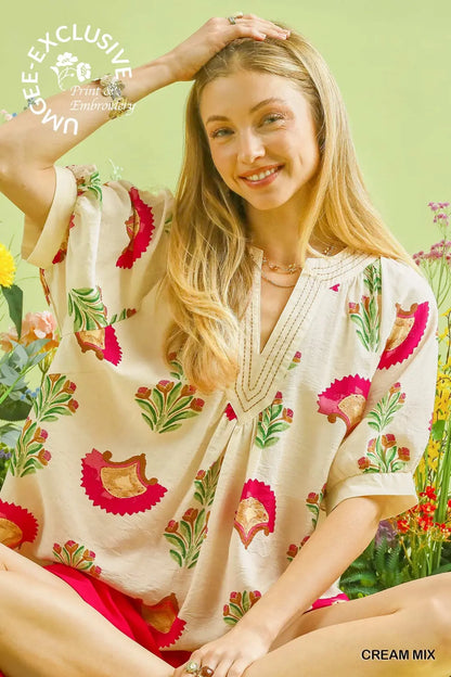 Cream Garden Party Top