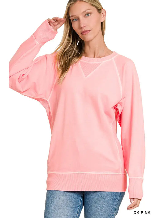 Pink Stacey Front Pocket Pullover