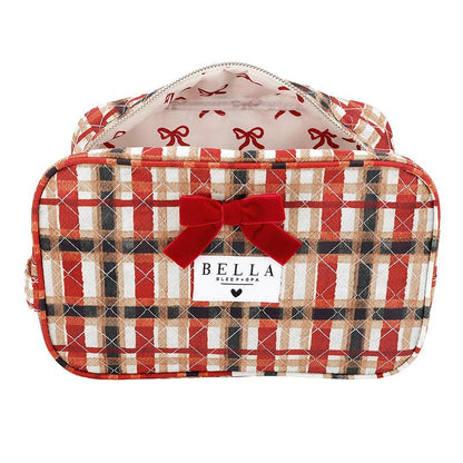 Plaid Quilted Cosmetic Bag
