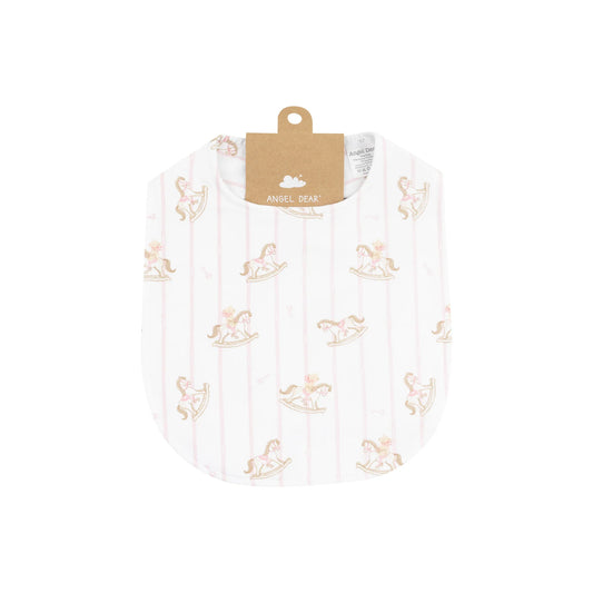 Angel Dear Pink Vintage Rocking Horse Feeding Bib