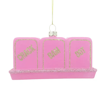 Mahjong Tile Hand Glass Ornament