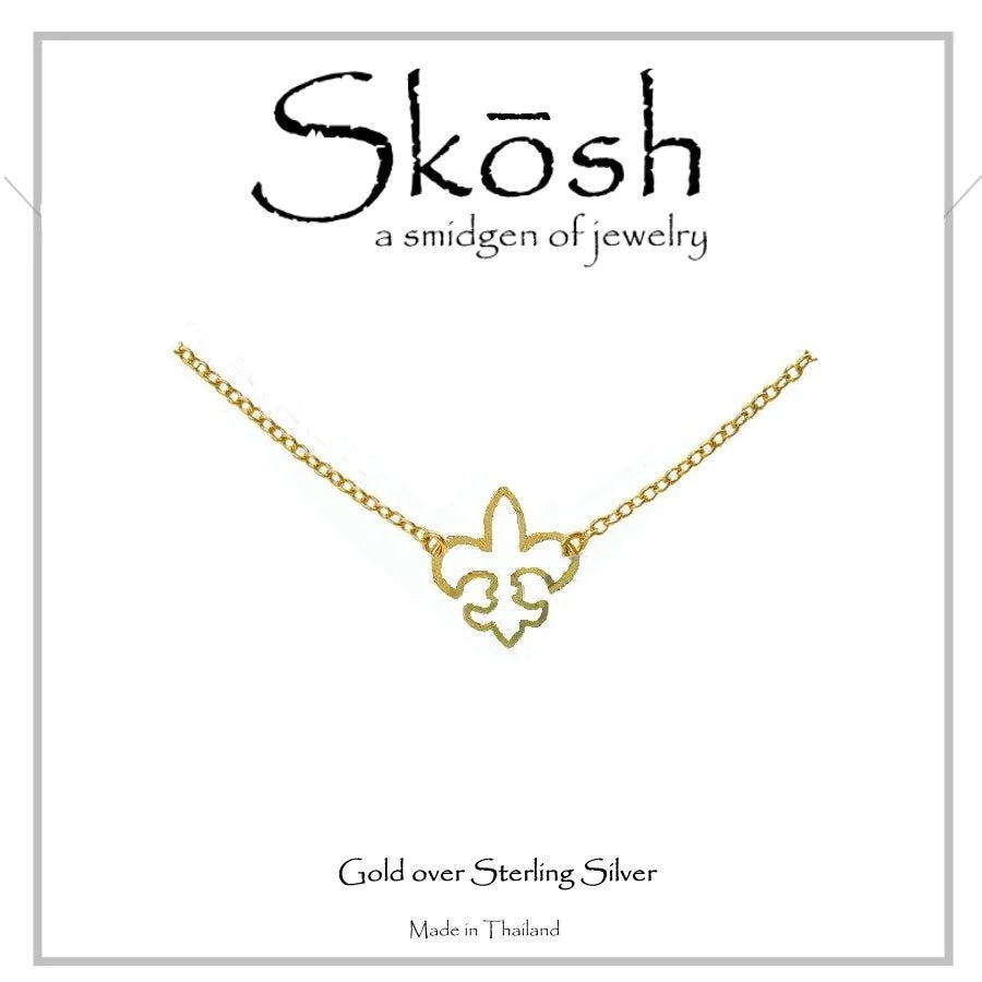 Skosh Gold Fleur-de-lis Necklace