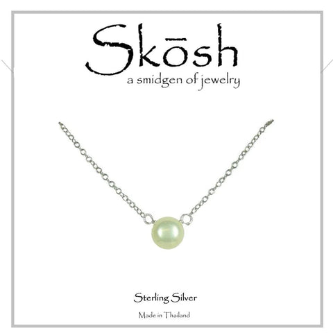 Skosh White 8mm Pearl Necklace