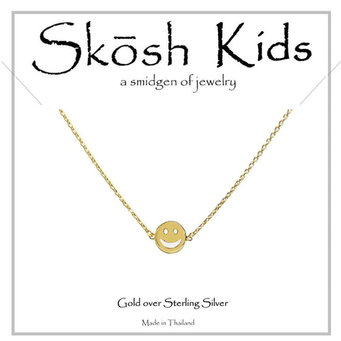 Skosh Kids Gold Smiley Face Necklace
