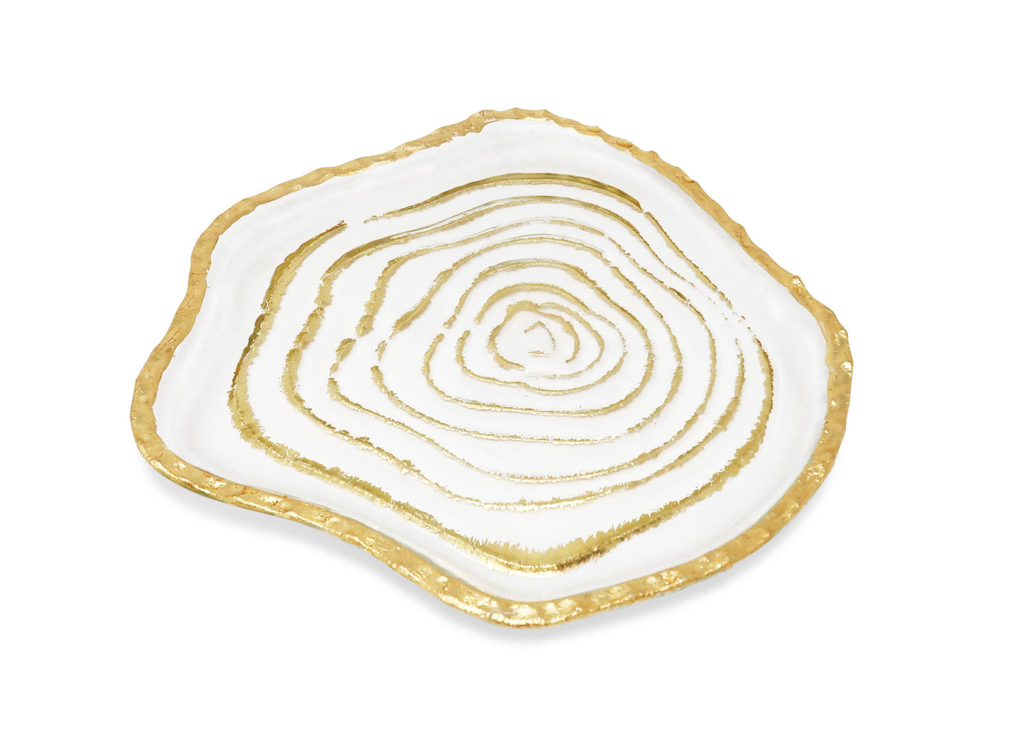 Gold Grained Glass Plate