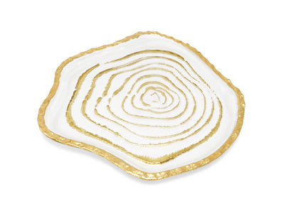 Gold Grained Glass Plate
