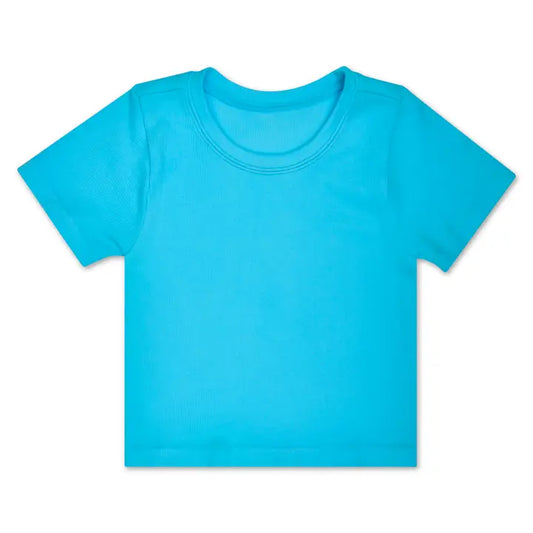 Youth Turquoise Ribbed Short Sleeve Shirt