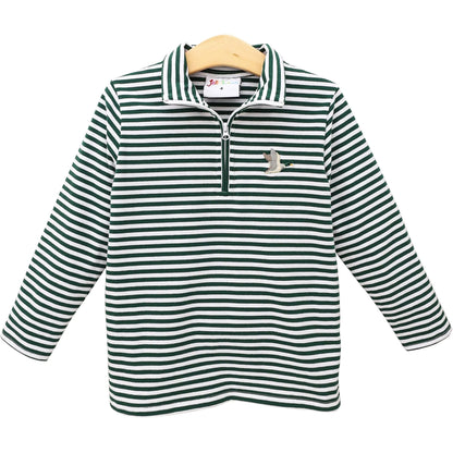 Green Stripe Hunting Buddies Pullover