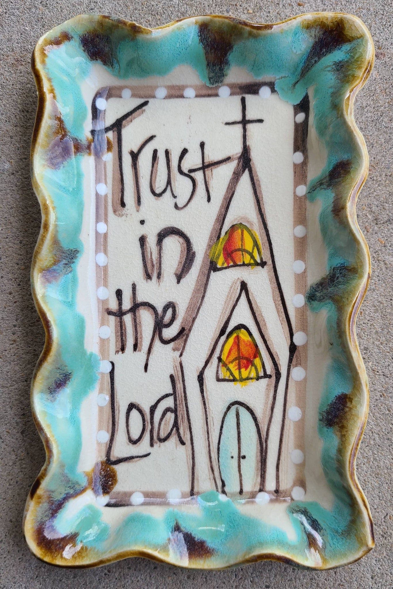 Drip Church Trust Small Rectangle Plate