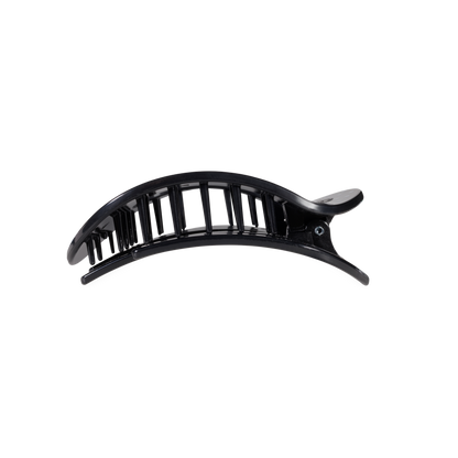 Round Flat TELETIE Clip | Medium | Black Polka Dot Party