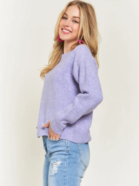 Lavender Allison Soft Knit Sweater