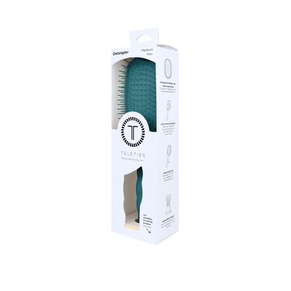TELETIE Detangler Hair Brush for Medium Hair | Teal With It