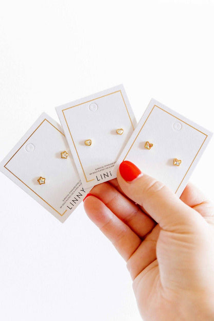 Polly Butterfly Screwback Stud Earrings