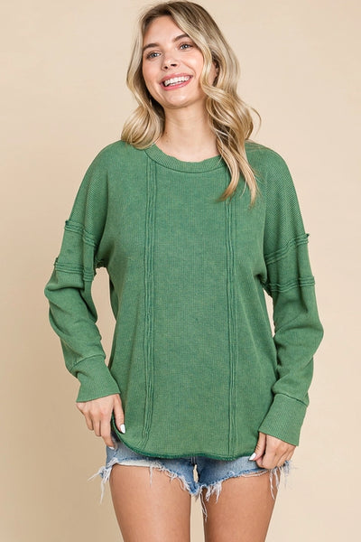 Hunter Green Mineral Knit Jami Top