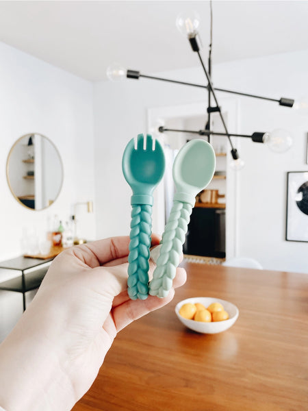 Sweetie Spoons™ Spoon + Fork Set - Mint