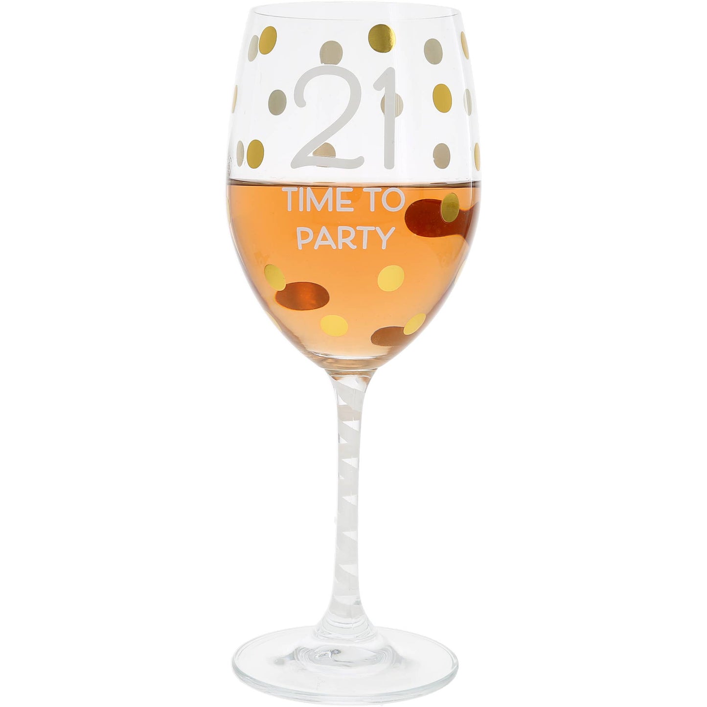 21st Gift Boxed 16 oz Crystal Wine Glass
