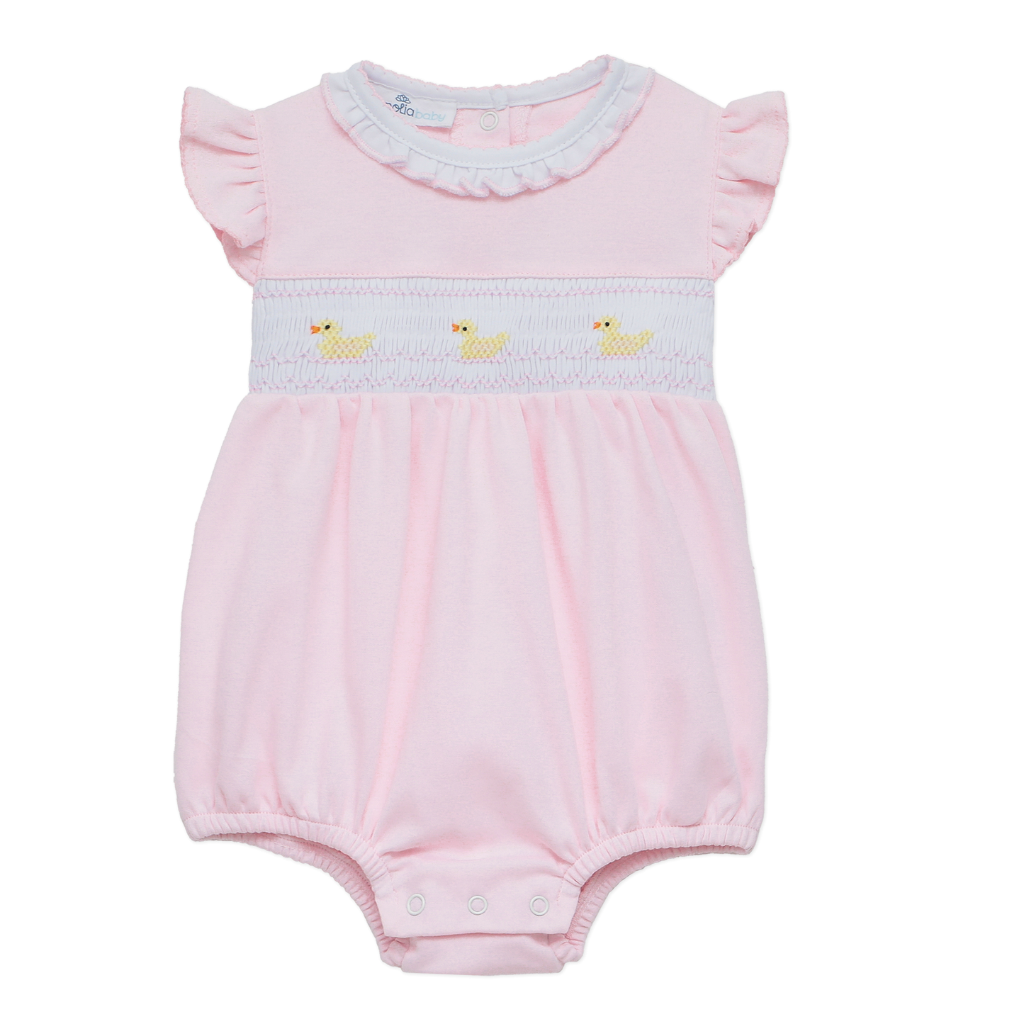 Magnolia Baby Pink Little Ducklings Classics Smocked Bubble