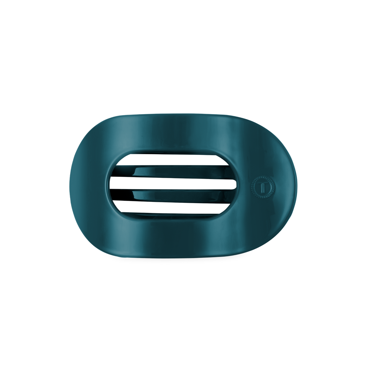 Round Flat TELETIE Clip | Medium | Teal With It
