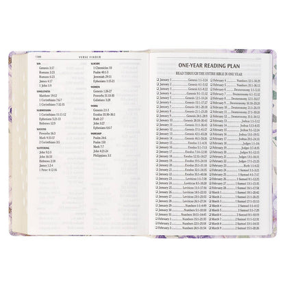 Floral Giant Print Full-Size Faux Leather KJV Bible