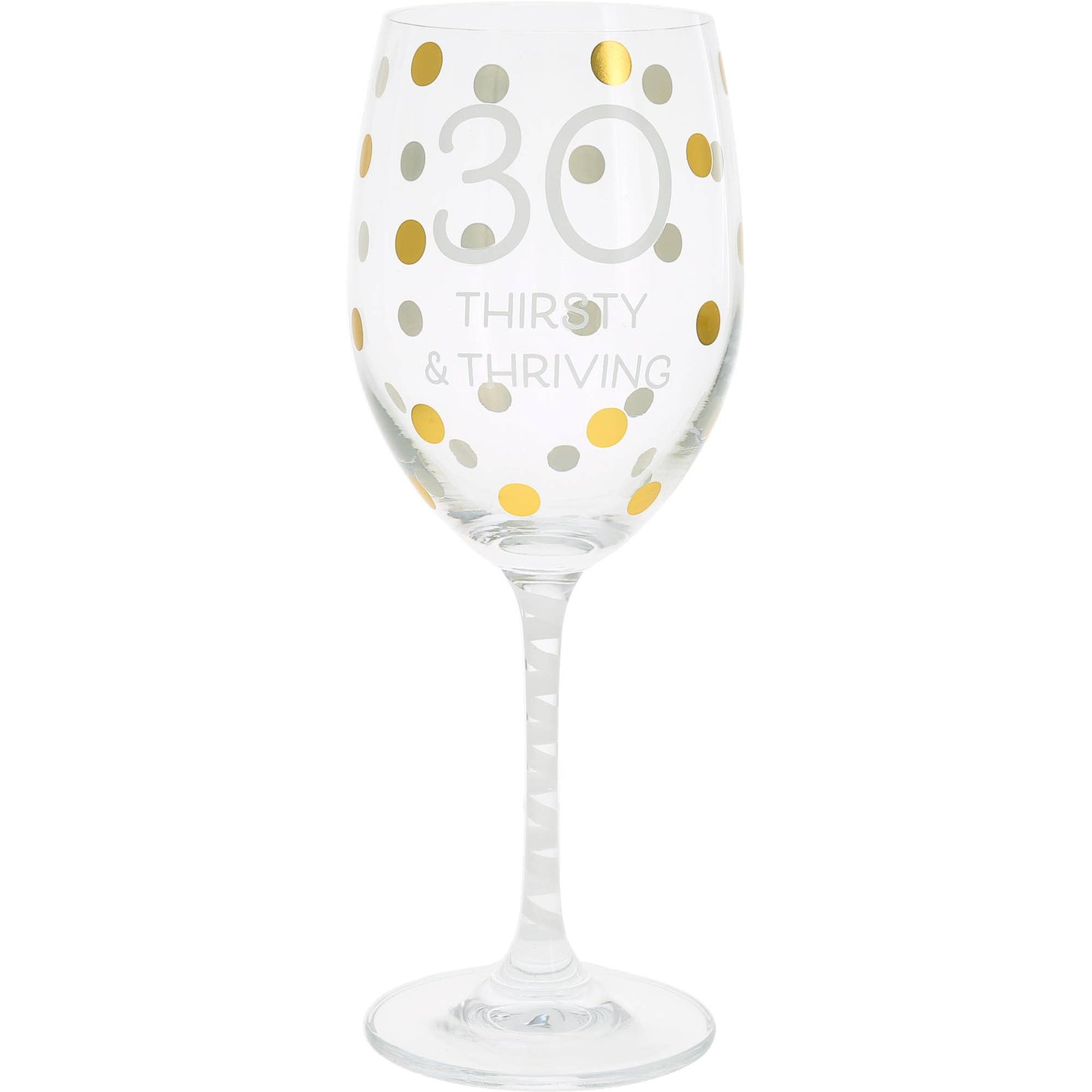 30th Gift Boxed 16 oz Crystal Wine Glass