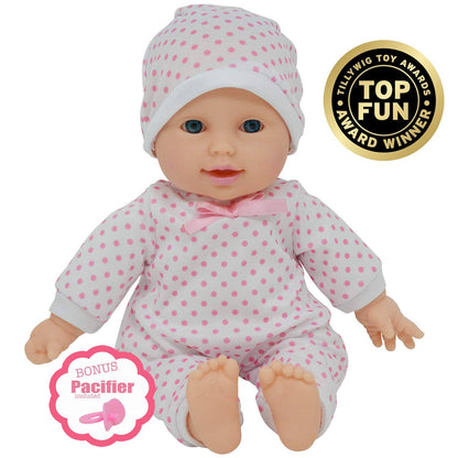 11" Doll Polka Dots with Pacifier