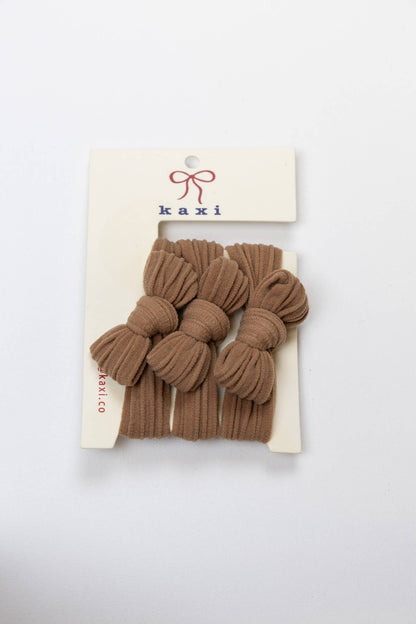 Kaxi Nylon Bow Slick Back Hair Ties