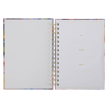 Multi Painted Floral Sweet Friendship Spiral Journal