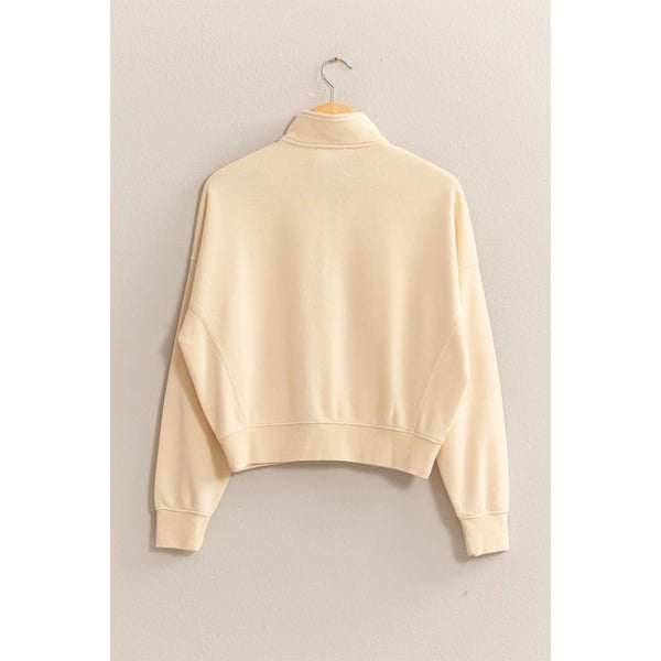 Pale Yellow Half-Zip Jami Sweatshirt