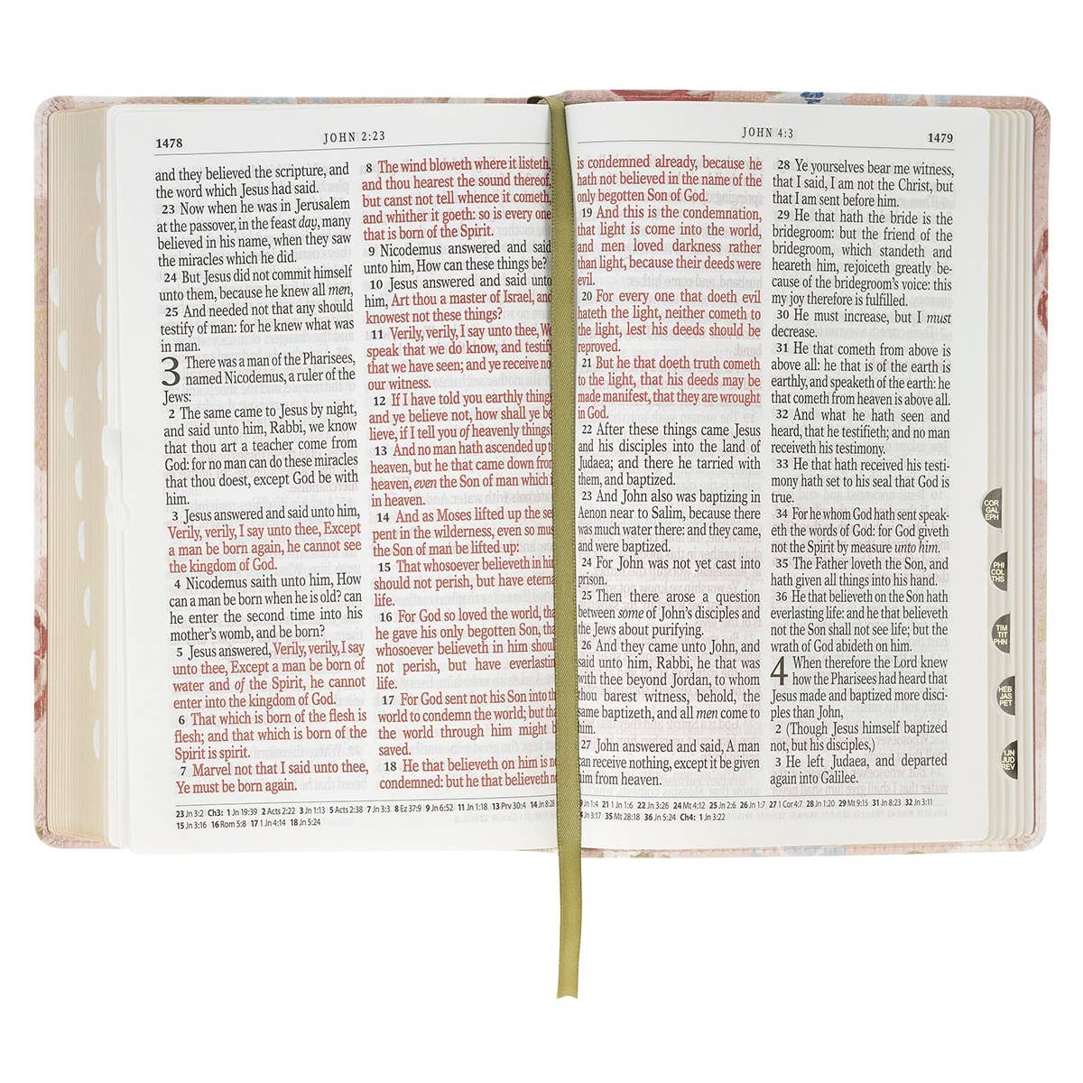 Floral Giant Print Standard-size Faux Leather KJV Bible
